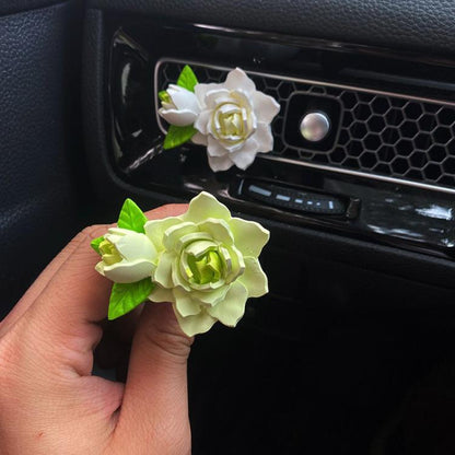 Car Aromatherapy Diffuser Stone Auto Air Vent Gardenia Decorative Fragrance