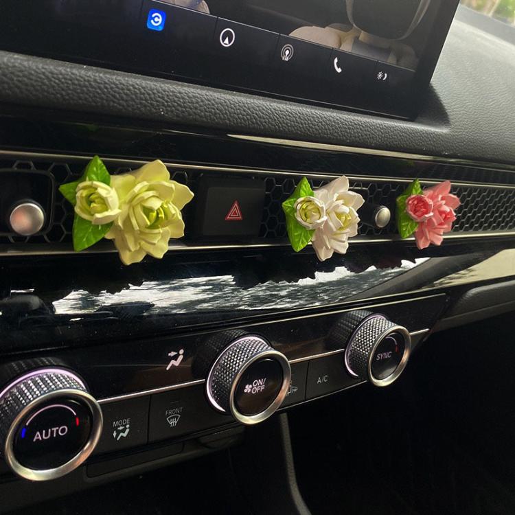 Car Aromatherapy Diffuser Stone Auto Air Vent Gardenia Decorative Fragrance