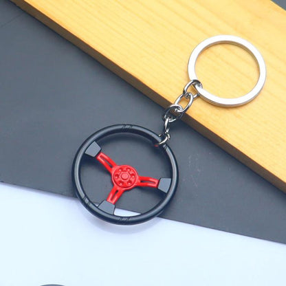 Car Steering Wheel Keychain Removable Key Pendant