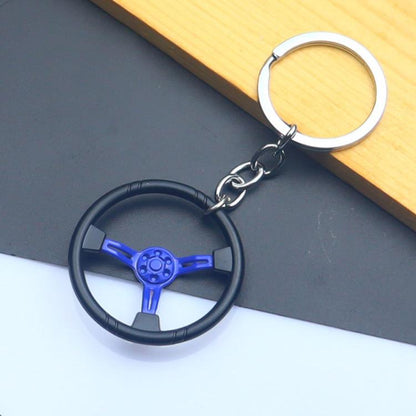 Car Steering Wheel Keychain Removable Key Pendant
