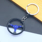 Car Steering Wheel Keychain Removable Key Pendant