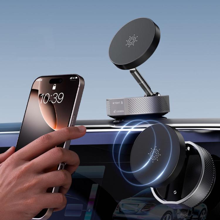 T20 Magnetic Car Phone Holder Car Center Console Navigation Portable Folding Stand