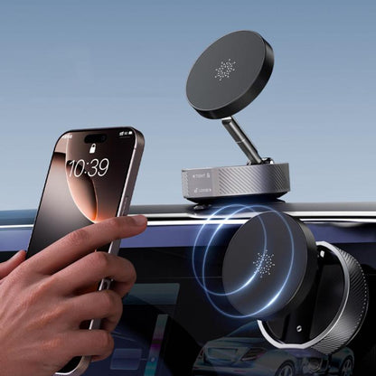 T20 Magnetic Car Phone Holder Car Center Console Navigation Portable Folding Stand
