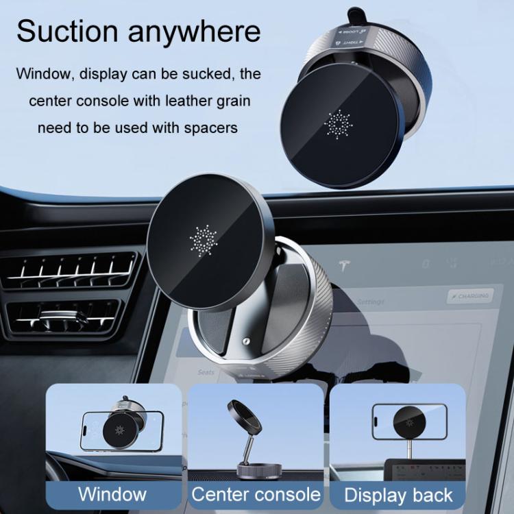 T20 Magnetic Car Phone Holder Car Center Console Navigation Portable Folding Stand