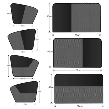 Universal Magnetic Car Sunshade Double Splicing Design Breathable Car Curtains, Vertical Splicing Driver, Vertical Splicing Passenger, Vertical Splicing Left Rear, Vertical Splicing Right Rear, Horizontal Splicing Driver, Horizontal Splicing Passenger�...