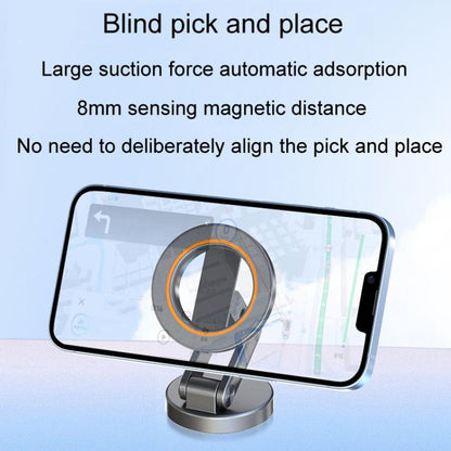 JK-319 Universal Foldable Car Cell Phone Holder Car Dashboard Rotating Magnetic Navigation Mount
