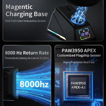 Ajazz AJ159 APEX Gaming Mouse PAW3395 Wireless Tri-Mode Lightweight With Charging Dock Mouse