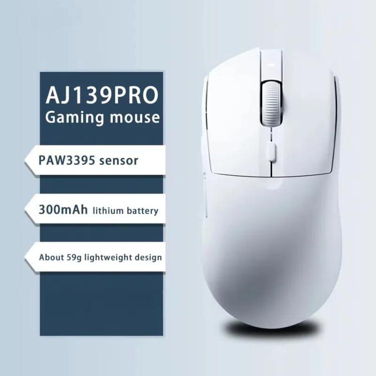 Ajazz AJ139 Pro Gaming Mouse Lightweight PAW3395 Wireless 2.4G + Wired Dual Mode Computer Mouse