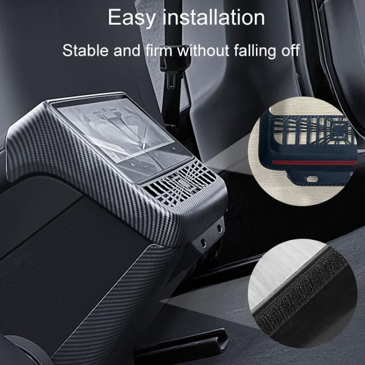 For Tesla New Model 3 / Y Car Rear Air Conditioning Vent Protection Frame, Matte Carbon Pattern, Glossy Carbon Pattern, Matte Black