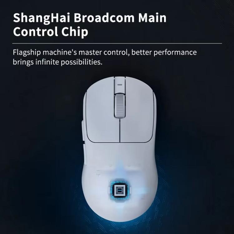 Ajazz AJ199 MAX Wireless 2.4GHz Wired BT Tri-Mode Mouse PAW3395 Lightweight Gaming Mouse