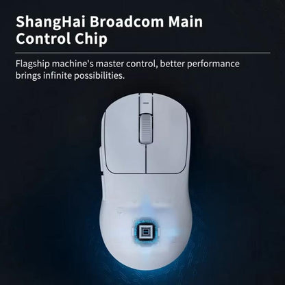 Ajazz AJ199 MAX Wireless 2.4GHz Wired BT Tri-Mode Mouse PAW3395 Lightweight Gaming Mouse