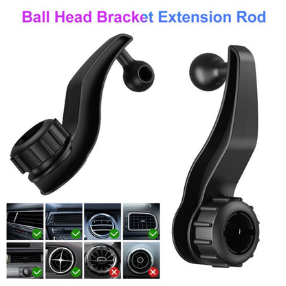 Car Phone Holder Extension Rod Vehicle Air Vent Clip Phone Accessories