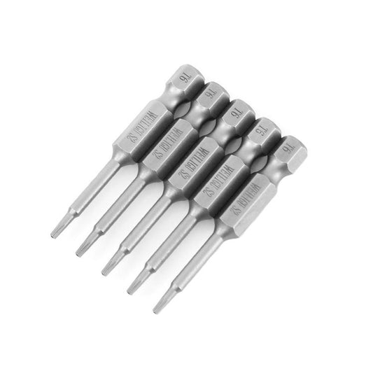 Magnetic S2 Pneumatic Air Bit Electric Drill Plum Blossom Head With Center Hole, WEILIGU 5pcs 75mm T6