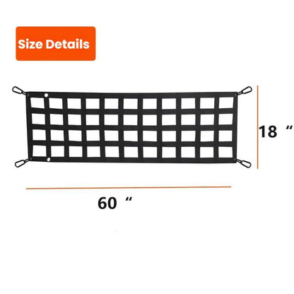 Heavy-Duty Pickup Truck Tailgate Cargo Net, 60x18 inch