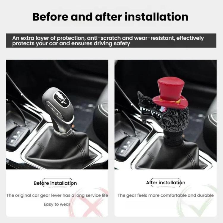 Wolf Head Detachable Car Manual Gear Lever Modification