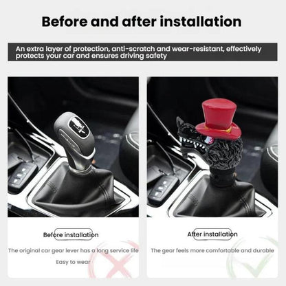 Wolf Head Detachable Car Manual Gear Lever Modification