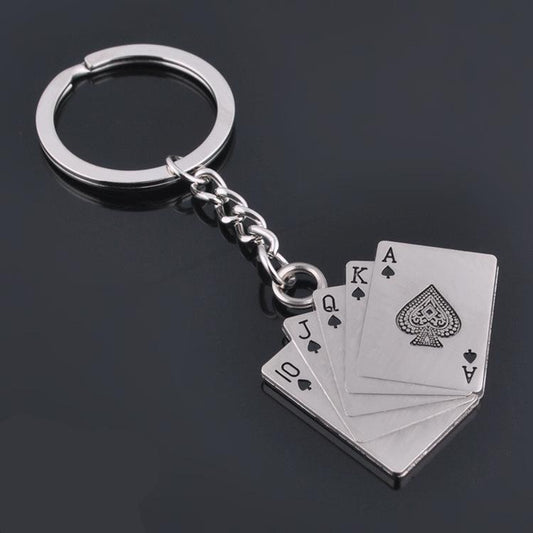 Poker Metal Car Key Chain Pendant, GX-081