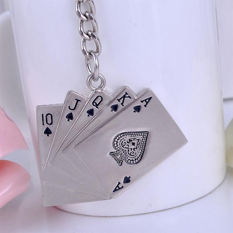 Poker Metal Car Key Chain Pendant, GX-081