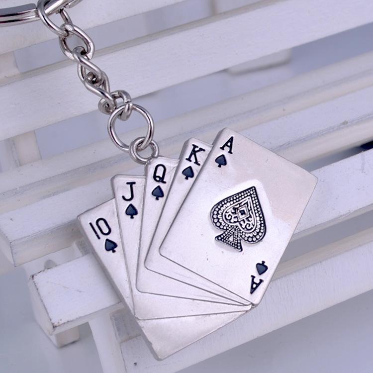 Poker Metal Car Key Chain Pendant, GX-081