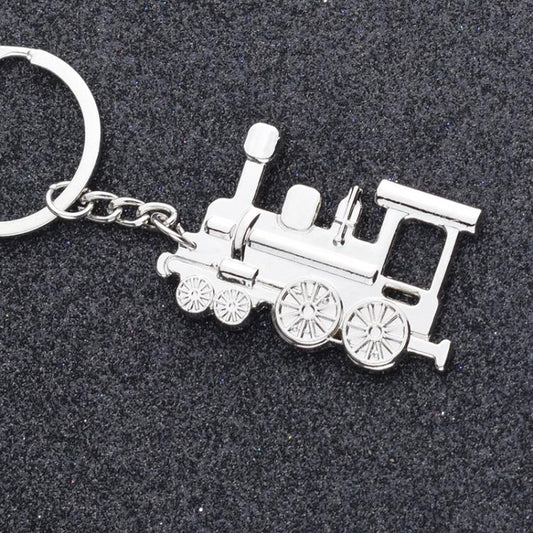 Locomotive Metal Keychain Pendant