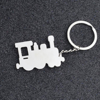 Locomotive Metal Keychain Pendant