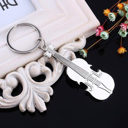 Violin Metal Keychain Pendant