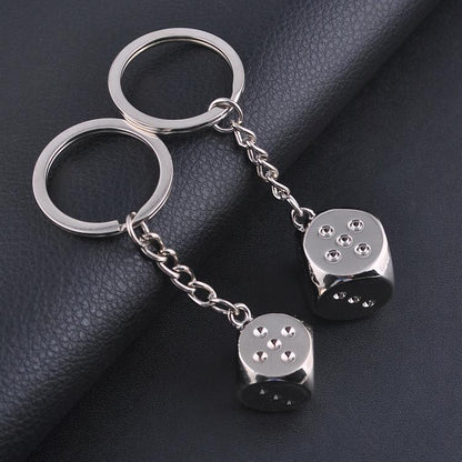 Dice Metal Keychain Pendant