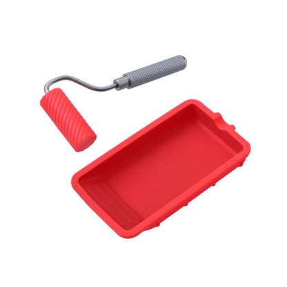 Glue Tray Brush Tool Silicone Case Roller Brush Reusable Paint Tray Woodworking Glue Container