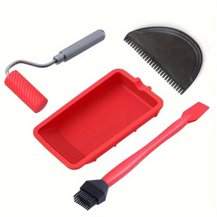 Glue Tray Brush Tool Silicone Case Roller Brush Reusable Paint Tray Woodworking Glue Container