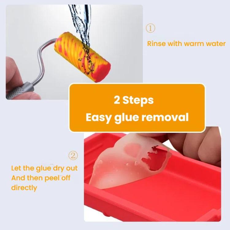 Glue Tray Brush Tool Silicone Case Roller Brush Reusable Paint Tray Woodworking Glue Container