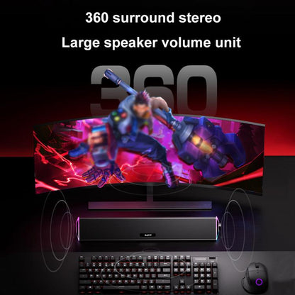 Havit M15 RGB Lighting Effect Dual Speaker Stereo Desktop Computer Wired Speaker