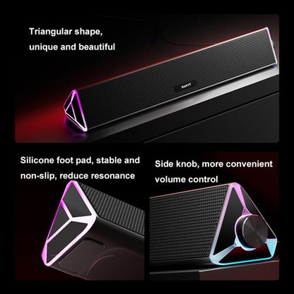 Havit M15 RGB Lighting Effect Dual Speaker Stereo Desktop Computer Wired Speaker