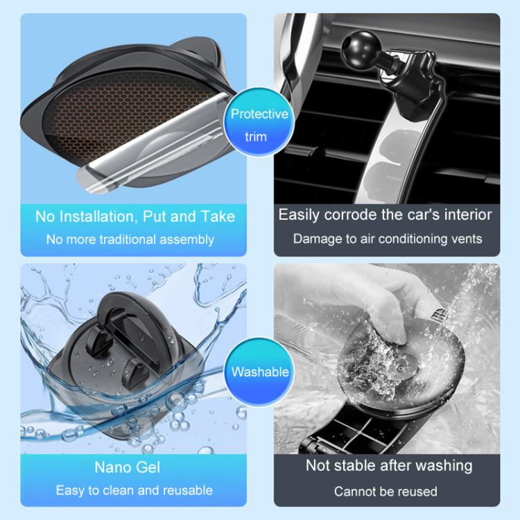 Car Center Console Fixed Navigation Phone Holder Installation-Free Snap-On Phone Support Bracket, Z12