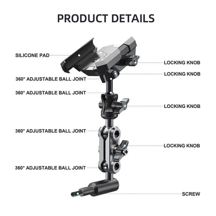 For Tank 300 / Tank 500 / Pajero / Land Cruiser / Land Cruiser Prado A-Pillar Handle Fixed Cell Phone Holder