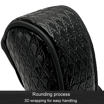 Peacock Pattern Leather Car Gear Shift Protective Cover, Sticky Type Automatic Gear, Zipper Type Manual Gear