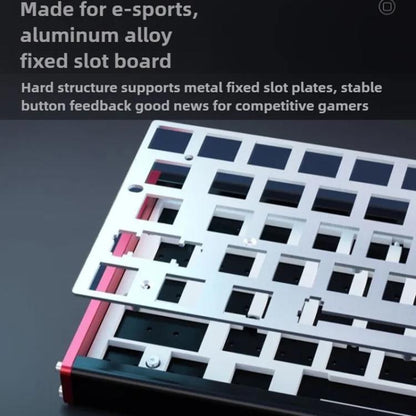 Ajazz ALUX68 MAX RGB Single Wired DIY Magnetic Shaft Mechanical Keyboard, White, Gradient Pink, Day Night, Snow Bottel