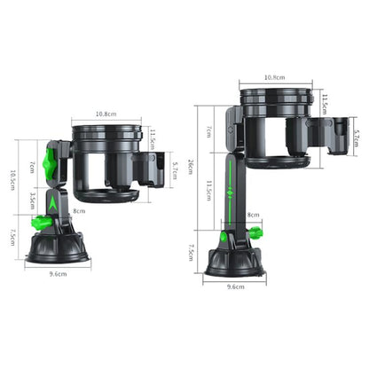 Car Multifunctional Water Cup Holder Auto Large Suction Cup Mounted Drink Rack, Long Rod Gray, Long Rod Green, Short Rod Gray, Short Rod Green