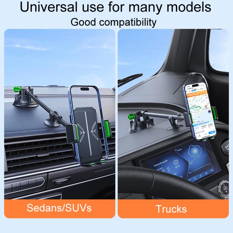 Extended Bendable Hose Car Phone Holder Windshield Dashboard Large Suction Cup Navigation Bracket