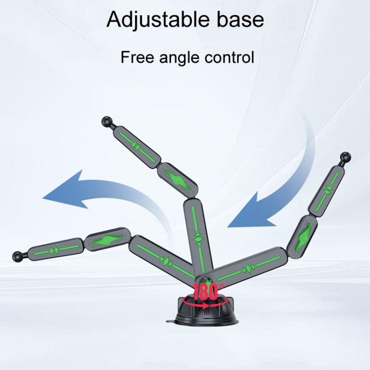 Extended Car Mechanical Arm Telescopic Cell Phone Holder Car Windshield Dashboard Large Suction Cup Navigation Mount