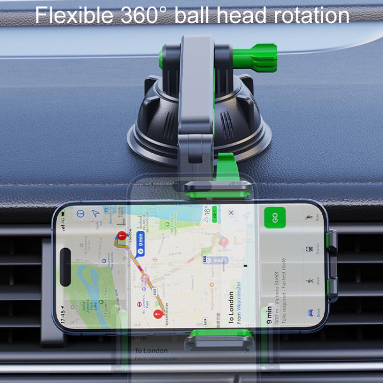 Extended Car Mechanical Arm Telescopic Cell Phone Holder Car Windshield Dashboard Large Suction Cup Navigation Mount