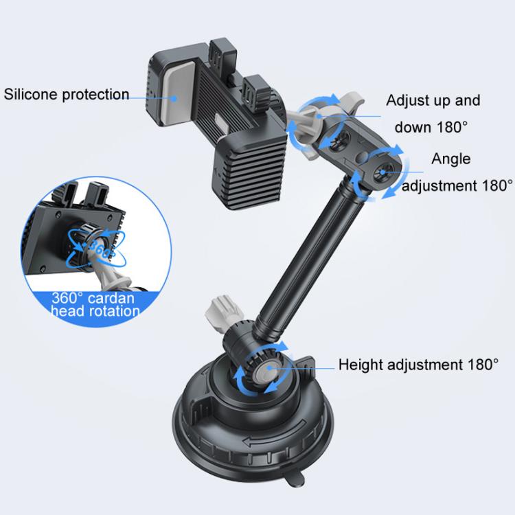 Car Powerful Suction Cup Cell Phone Holder Front Glass Navigation Mount