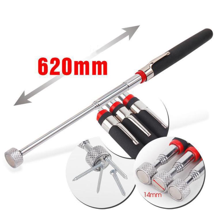620mm Telescopic And Extended Magnetic Pickup Auto Repair Magnet Rod, 620mm