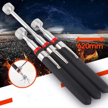 620mm Telescopic And Extended Magnetic Pickup Auto Repair Magnet Rod, 620mm