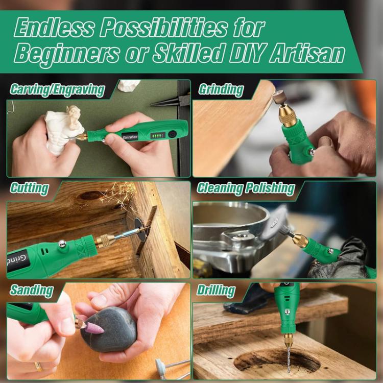 5-speed Mini Electric Grinder Micro Drill Metal Glass Ceramic Grinding Carving Cutting And Polishing Tools, 137pcs /Set, 26pcs /Set