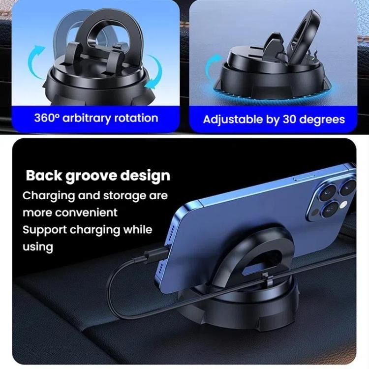 Car Navigation Stand Car Phone Holder 360 Rotating Powerful Adsorption Dashboard Multifunctional Phone Holder