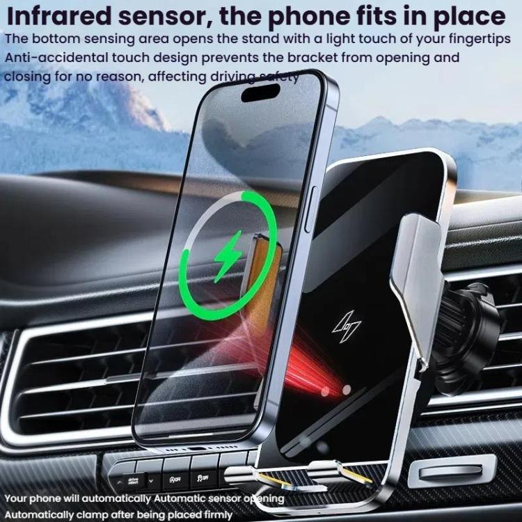 Car Air Outlet Wireless Charging Infrared Automatic Opening Closing Bracket