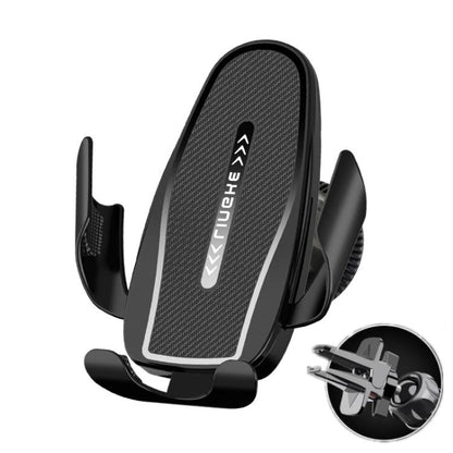Carbon Fiber Clip-on Gravity Air Outlet Car Phone Holder, Black Hawkbill Clip, Black Straight Clip, Black Hook Clip