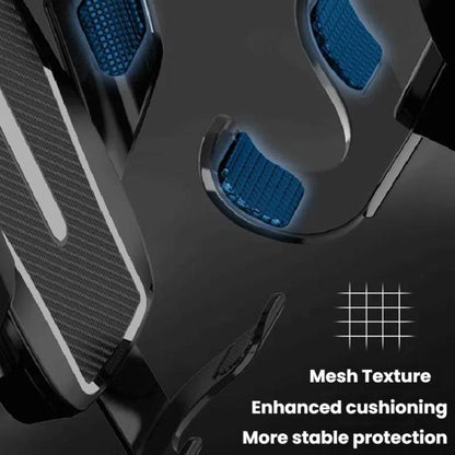 Carbon Fiber Clip-on Gravity Air Outlet Car Phone Holder, Black Hawkbill Clip, Black Straight Clip, Black Hook Clip