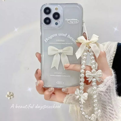 Butterfly Pearl Bracelet Mobile Phone Chain