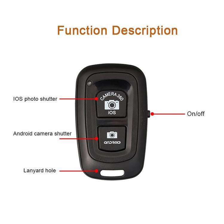 Dual-key Bluetooth Remote Shutter Camera Control Self-timer